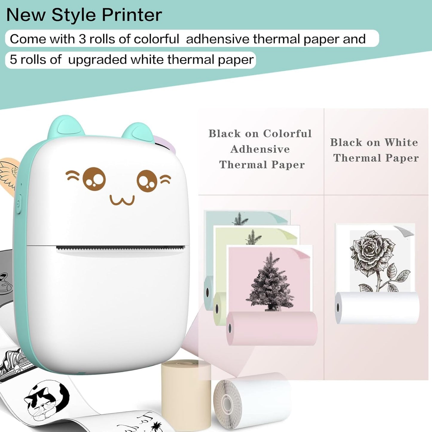 PACK CREATIVO: Mini Impresora Gatito + 500 Plantillas + Envío GRATIS a todo Ecuador
